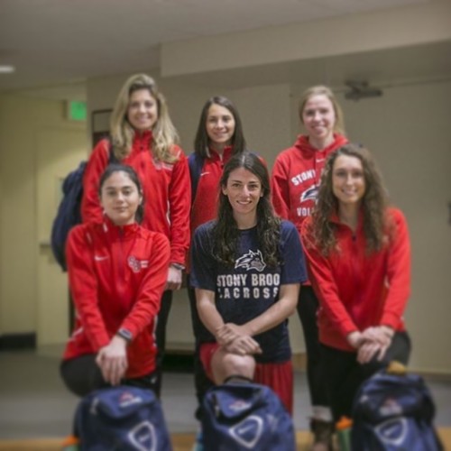 FLG 2018 Coach, Sam DiSalvo, being recognized with other Stony Brook studletes who earned a 4.0 GPA last semester